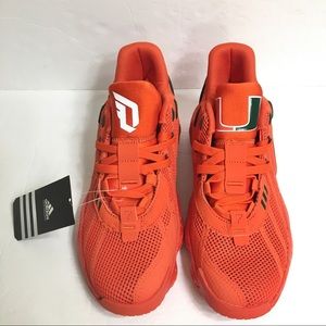 Adidas Dame 7 Miami Hurricanes Size 6.5 Shoes RARE PE Orange S29216